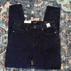 Judy Blue Deep Indigo High-Rise Skinny Jeans fringed bottoms#gotojeans#festival